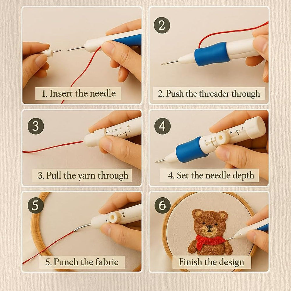 Tip n Top Punch Needle Set for Embroidery